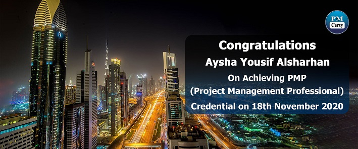 Congratulations Aysha on Achieving PMP..!